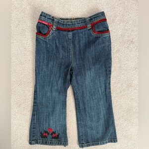 Gymboree Baby Girl Gymboree 2t jeans -2008 Scottie dog elastic back jeans